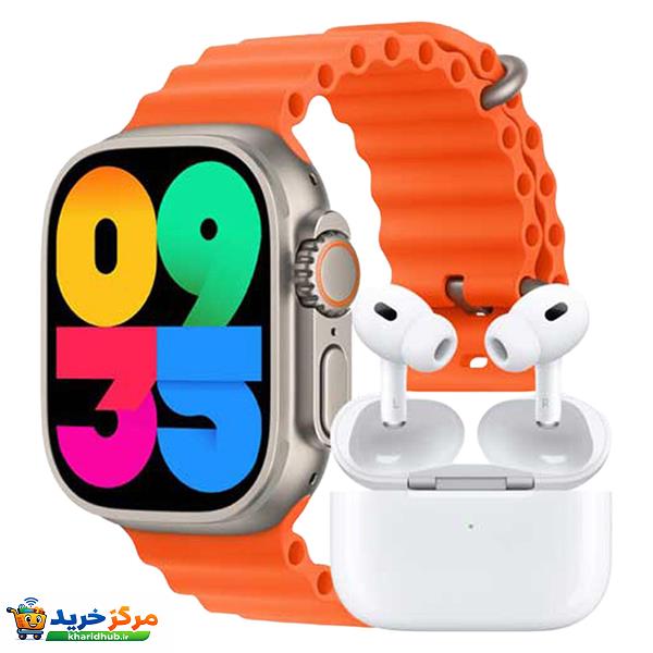 ساعت هوشمند ورنا مدل W49 Ultra with airpod pro دارای قابلیت های کنترل موسیقی (Music Player)، قابلیت مکالمه از طریق بلوتوث، پشتیبانی از زبان فارسی در منو و سیستم‌عامل بند سیلیکون