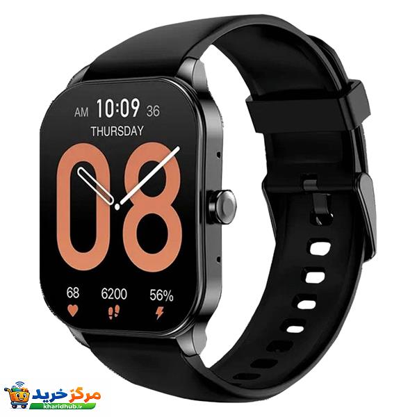 ساعت هوشمند امیزفیت مدل Pop 3S دارای قابلیت های کنترل موسیقی (Music Player)، قابلیت مکالمه از طریق بلوتوث بند سیلیکون