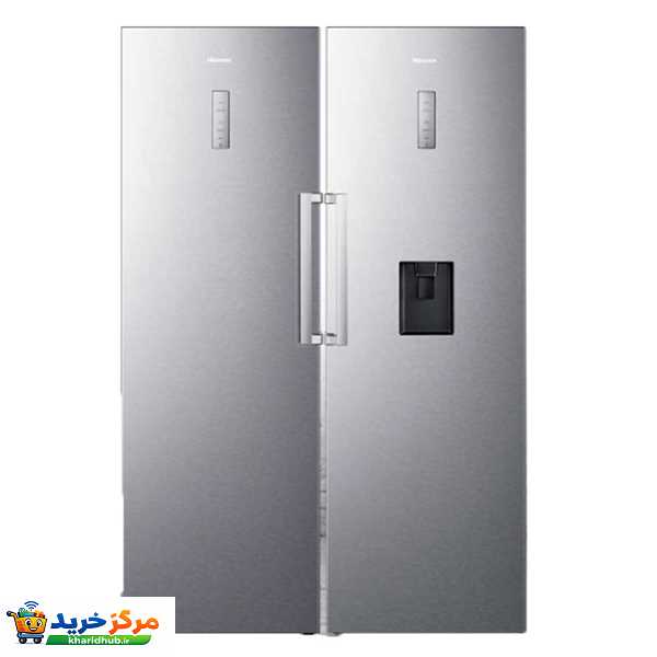 یخچال و فریزر دوقلو 40 فوت هایسنس مدل RS370S/FS270S، دارای نمایشگر و بدون برفک، با ارتفاع 186، پهنای 120 و عمق 67 سانتی‌متر، میزان مصرف انرژی A+، دارای 5 طبقه در یخچال و 5 کشو در فریزر، دارای سیستم نوفراست