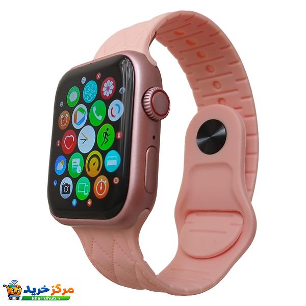 ساعت هوشمند مدل ws 68 mini با قابلیت صفحه نمایش رنگی و لمسی، کنترل موسیقی، کنترل سطح اکسیژن خون، مکالمه با بلوتوث، پشتیبانی از زبان فارسی و امکان تغییر تم ساعت و بند فلزی