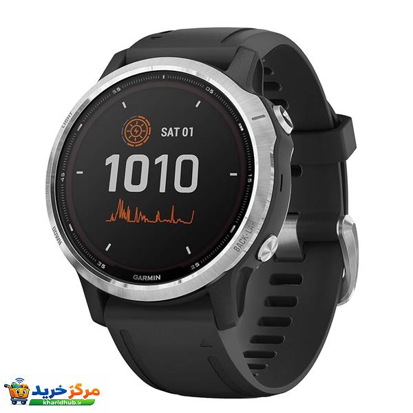 ساعت هوشمند 42 میلی متری گارمین مدل FENIX 6S Solar با بند سیلیکونی