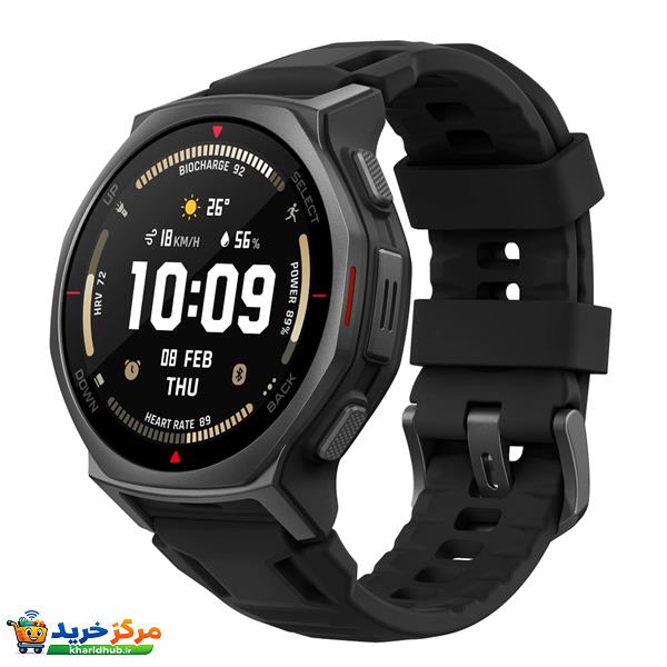 ساعت هوشمند 44 میلی متری امیزفیت مدل T-Rex 3 Pro با بند سیلیکونی
