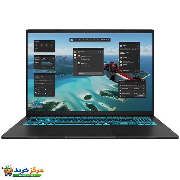 لپ تاپ 16 اینچی ایسوس مدل V16 V3607VU-RP118-Core 7 240H-16GB DDR5 5600MHz-1TB SSD-RTX4050 6GB-FHD 144Hz