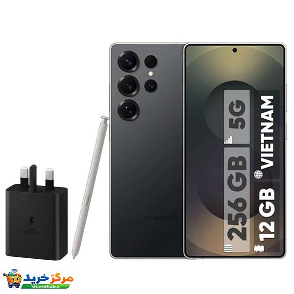 گوشی موبایل سامسونگ مدل Galaxy S25 Ultra دو سیم کارت ظرفیت 256 گیگابایت و رم 12 گیگابایت - پک ویتنام - به همراه شارژر 45 وات سامسونگ
