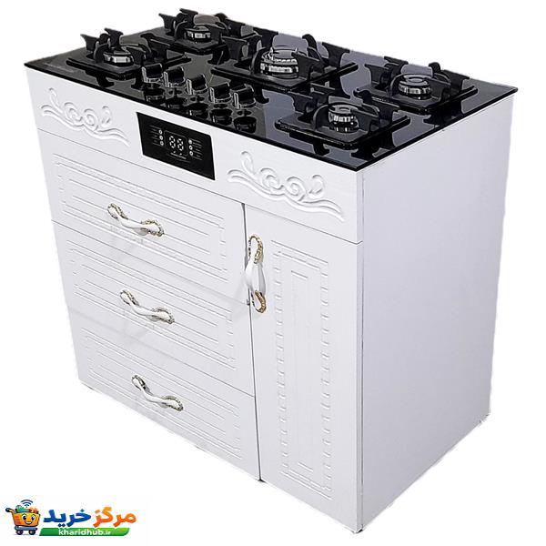 اجاق گاز 5 شعله هاکان مدل سه کشو یک درب