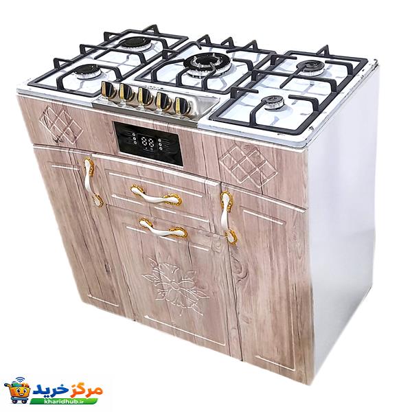 اجاق گاز 5 شعله هاکان مدل اجاق گاز چهار درب صفحه استیل اپکسی کوهان دار