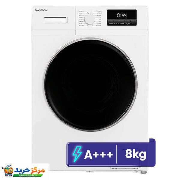 ماشین لباسشویی 8 کیلوگرم اتوماتیک ایکس ویژن مدل TG82-AW/AS