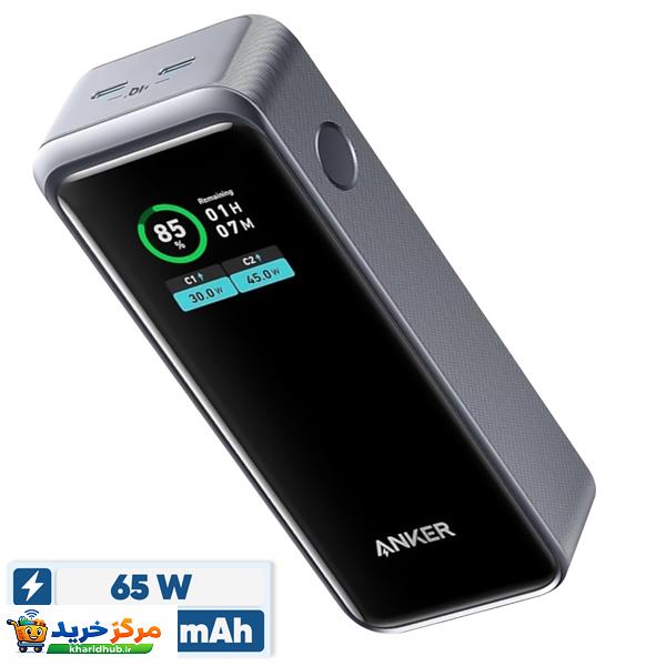پاوربانک 65 وات انکر مدل A1335 ظرفیت 12000 میلی‌آمپرساعت