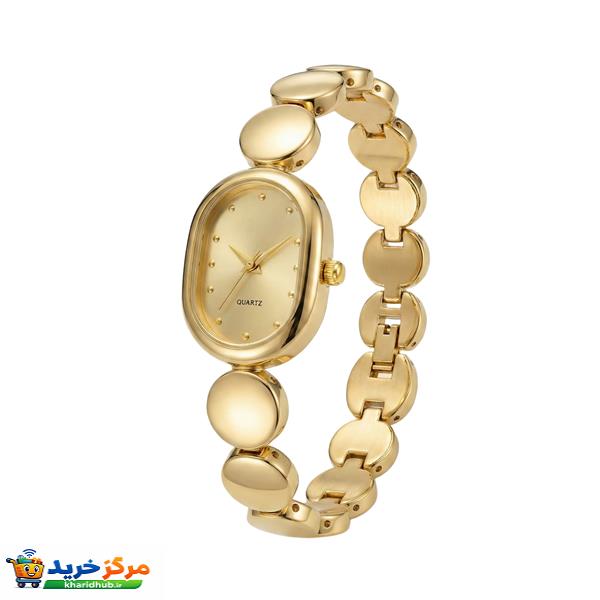 ساعت مچی عقربه‌ای کوارتز زنانه مدل مینیمال هندسی کد BK002