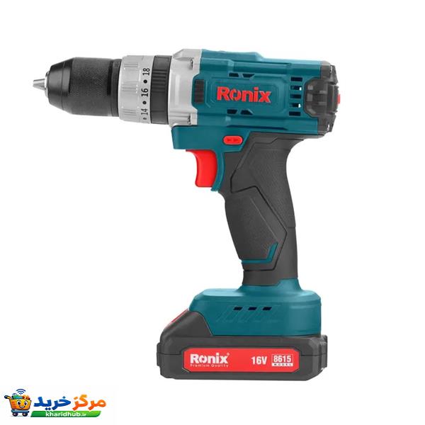 دریل پیچ گوشتی ظرفیت سه نظام 10میلی متر 16 ولت رونیکس RH-8615
