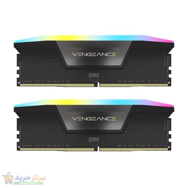 رم دسکتاپ کورسیر مدل VENGEANCE RGB DDR5 دو کاناله 32 گیگابایت 5600 مگاهرتز تایمینگ CL40 با هیت‌سینک خنک‌کننده