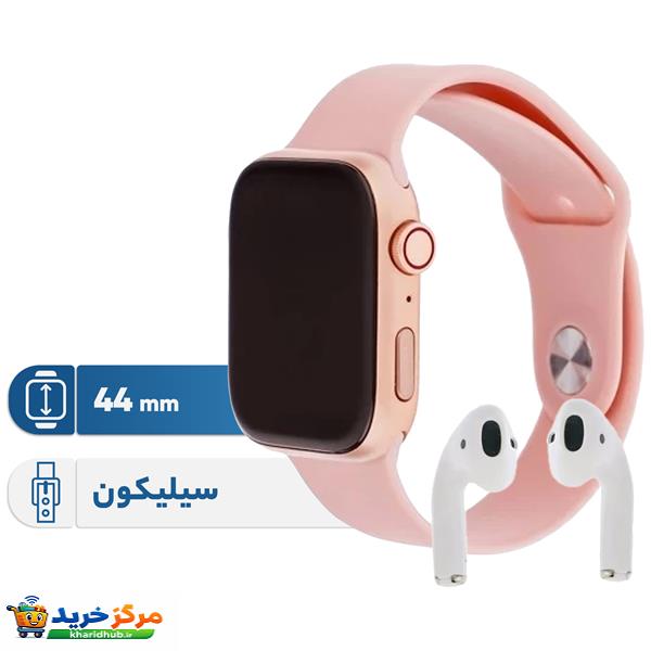 ساعت هوشمند مدل مدل w 26 Pro Max series8 2024 دارای قابلیت های صفحه نمایش رنگی، کنترل موسیقی (Music Player) بند سیلیکون