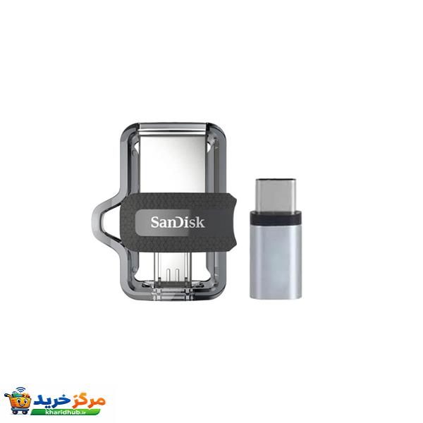 فلش مموری سن دیسک مدل Ultra Dual Drive m3.0 ظرفیت 64 گیگابایت با رابط USB-C