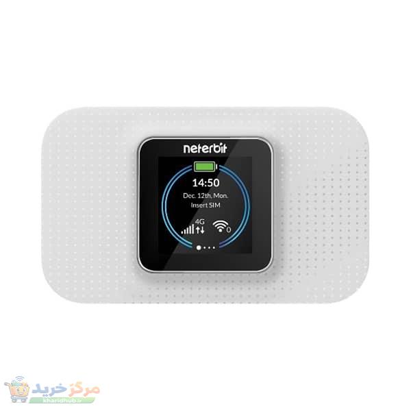 مودم قابل حمل 4G LTE نتربیت مدل NWR-940X با باتری 3000 میلی‌آمپر، شارژدهی 8 ساعت، پشتیبانی هم‌زمان تا 32 دستگاه، فناوری Wi-Fi 6 و امنیت WPA3