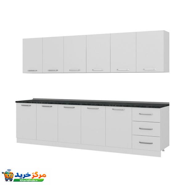 کابینت آشپزخانه فلفور کابینت مدل 300 cm مجموعه 7 عددی