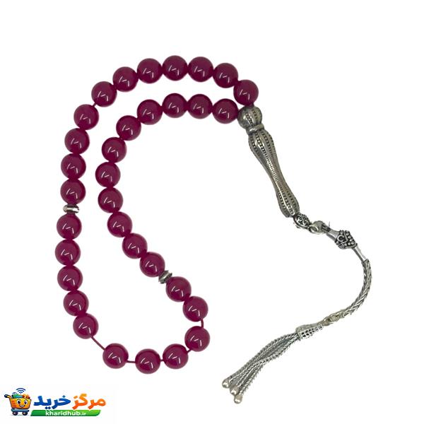 تسبیح نقره گالری ظهیرالدینی مدل یاقوت YGHR-33-02