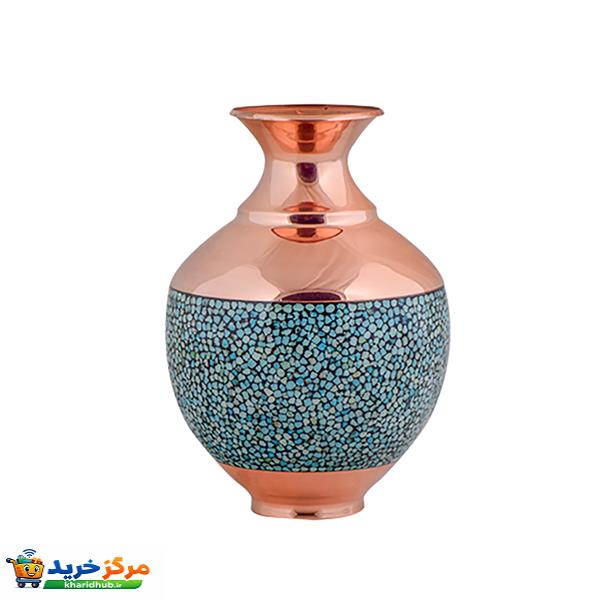 گلدان فیروزه کوبی آقاجانی کد 25