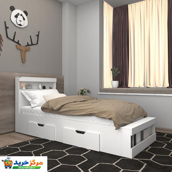تخت خواب یکنفره اعیان مدل FH702 سایز 90x200 سانتی متر