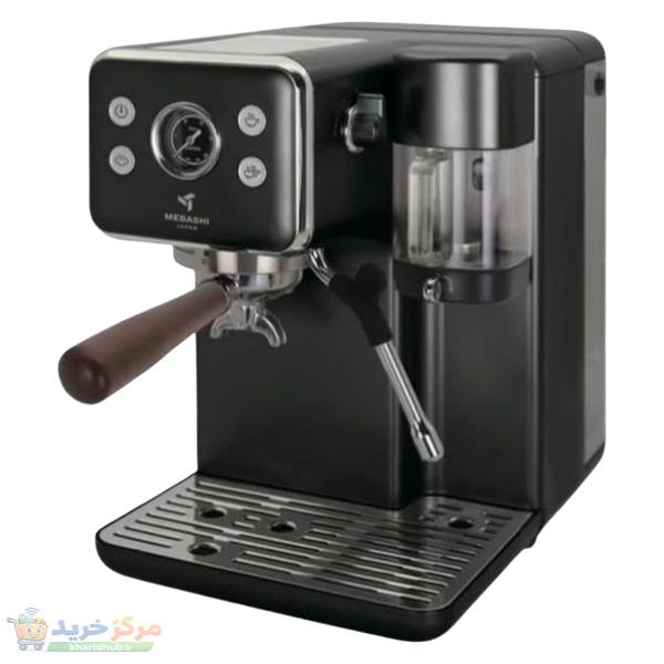 اسپرسوساز 4000 میلی‌لیتری مباشی مدل ME-ECM2506B، مناسب تهیه اسپرسو، کافه لاته، موکا، ریسترتو، ماکیاتو و امریکانو، سیستم گرم کردن فنجان، سینی چکه گیر، حالت آماده به کار