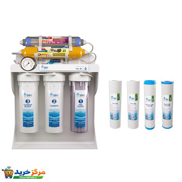 دستگاه تصفیه کننده آب خانگی اس اس وی مدل UltraPro X800 به همراه فیلتر بسته 4 عددی