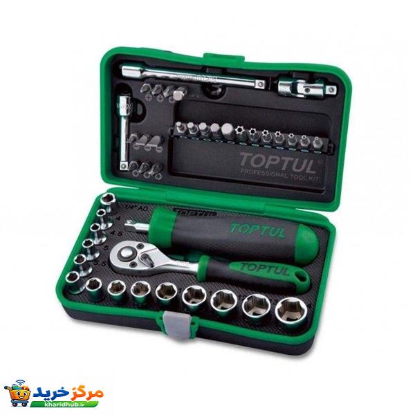 مجموعه 41 عددی آچار بکس تاپ تول کد GADW4101