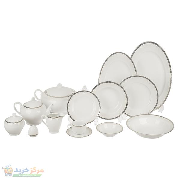 سرویس غذاخوری چینی 102 پارچه 12 نفر چینی زرین ایران مدل Riva