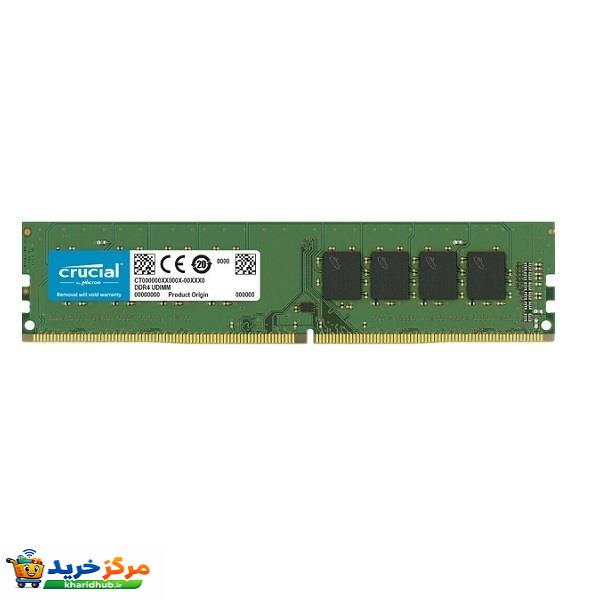 رم دسکتاپ DDR4 تک کاناله 3200 مگاهرتز CL22 کروشیال مدل PC4-25600 ظرفیت 16 گیگابایت