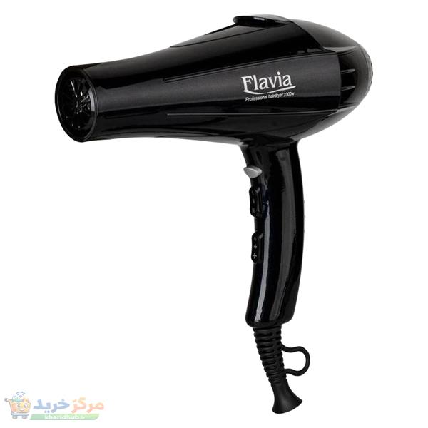 سشوار حرفه‌ای 2300 وات فلاویا مدل FL-6500، موتور AC، وزن 400 گرم، دارای سری دیسپانسر، متمرکز‌کننده باریک، متمرکز‌کننده پهن با ویژگی فرکنندگی، صاف‌کنندگی، حجم‌دهندگی، با قابلیت باد سرد