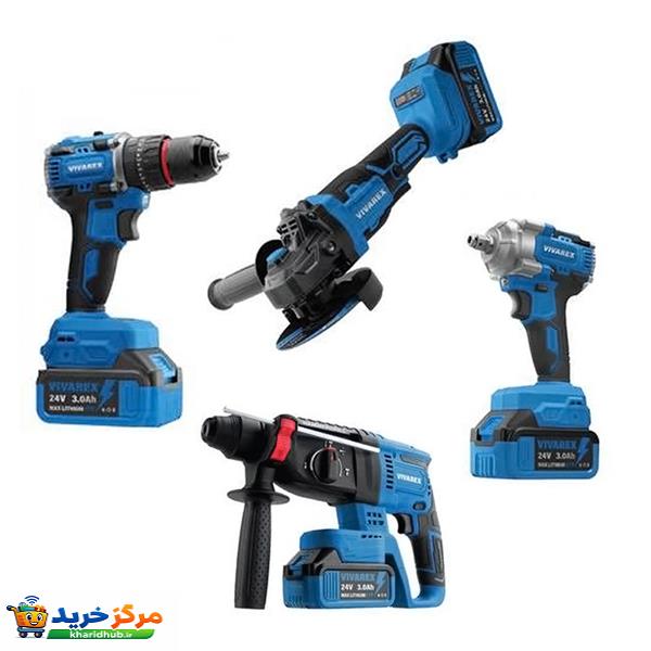دریل ویوارکس مدل VR2404-BCK مجموعه چهار عددی