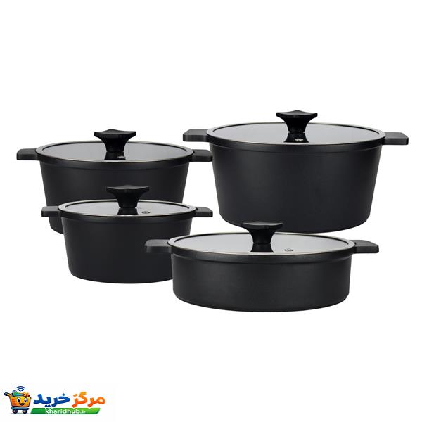 سرویس قابلمه و تابه چدن گرانیت 8 پارچه ای ام بی مدل کلاسیک