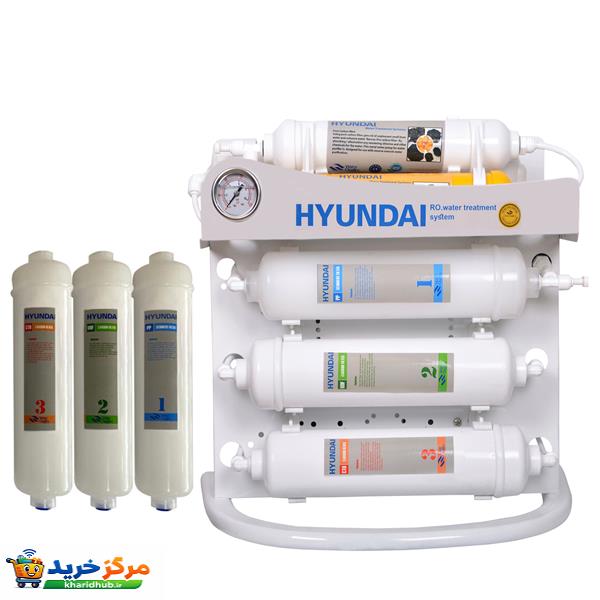 دستگاه تصفیه کننده آب هیوندای مدل  HU-inline-edition06 به همراه فیلتر تصفیه آب مدل in-line3s مجموعه سه عددی