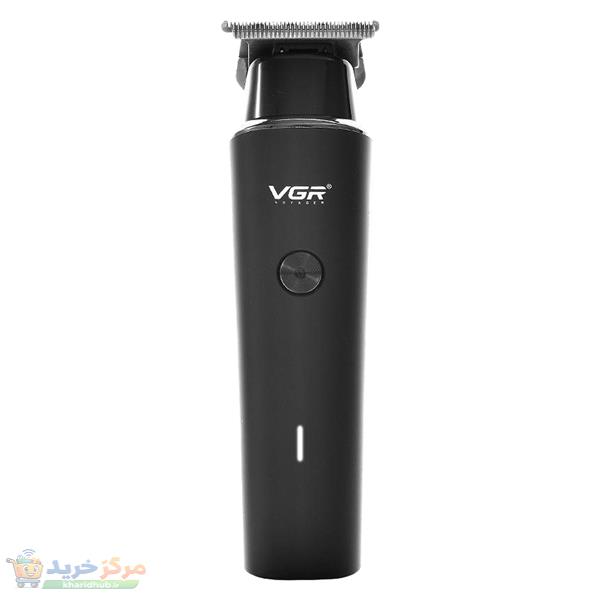 ماشین اصلاح موی سر و صورت وی جی ار مدل V-933 با تیغه استیل پیشرفته، اصلاح خط زن و حجم زن، قابلیت استفاده خشک و مرطوب، باتری قابل شارژ با 500 دقیقه کارکرد و چهار شانه تنظیم اندازه اصلاح 0.5 تا 2 میلی‌متر