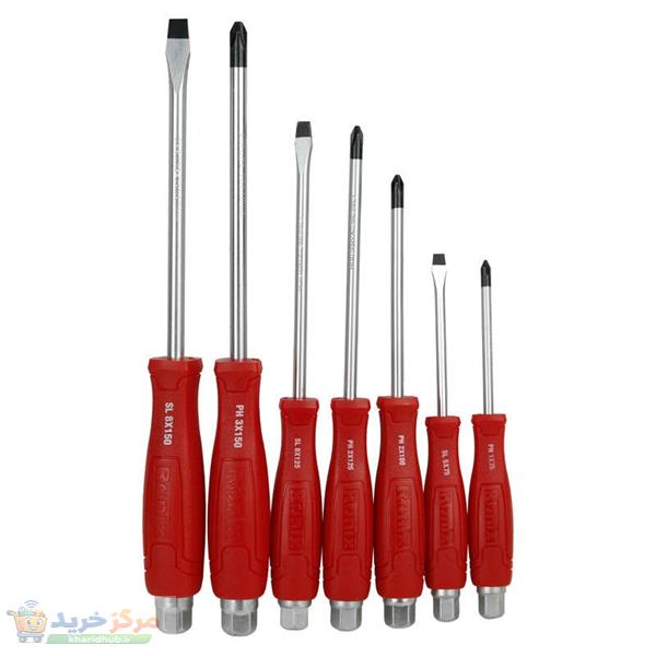 سری پیچ گوشتی یک سر چهارسو یک سر دو سو رونیکس مدل RH2910 بسته 7 عددی