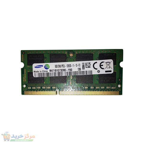 رم لپ‌تاپ سامسونگ DDR3 تک کاناله ظرفیت 8 گیگابایت مدل 12800s فرکانس 1600 مگاهرتز