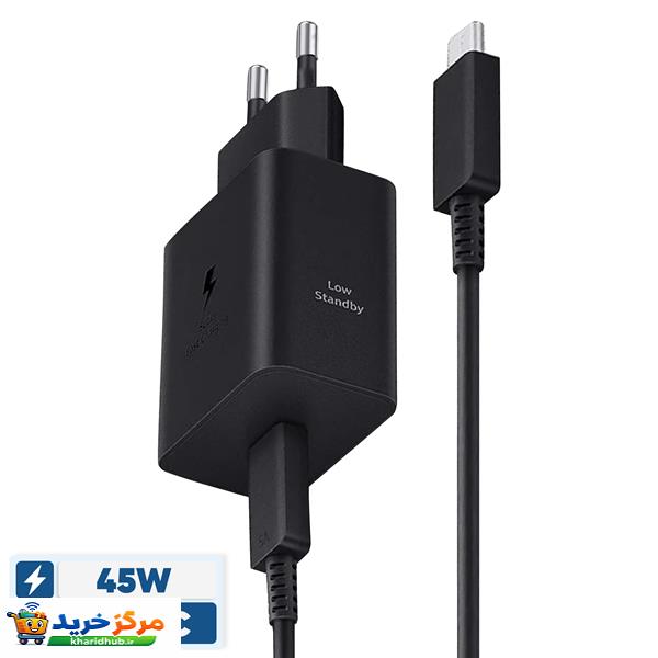 شارژر دیواری 45 وات سامسونگ مدل EP-T4511 Low Standby به همراه کابل USB-C به طول 1.8 متر