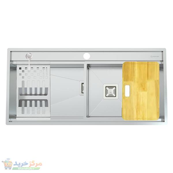 سینک ظرفشویی استیل توکار یک لگنه مکوان مدل MS104-Max