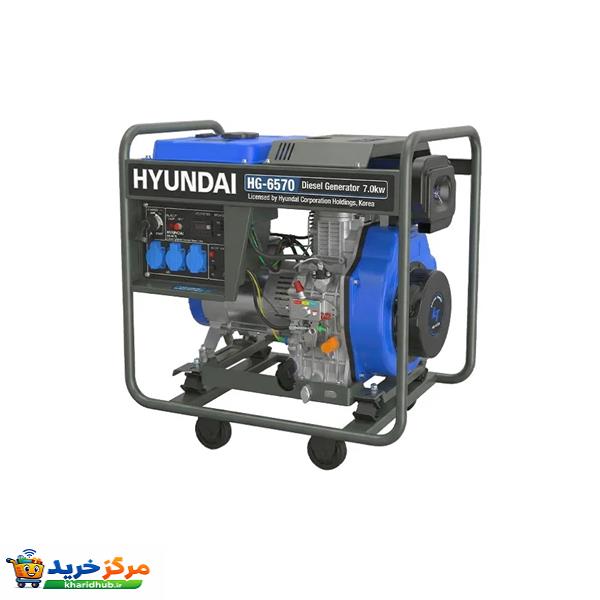 موتور برق دیزلی 9 اسب بخار هیوندای مدل HG-6570