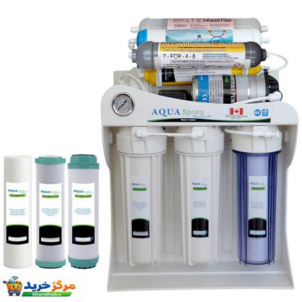 دستگاه تصفیه کننده آب آکوآ اسپرینگ مدل RO-SF5900 به همراه فیلتر مجموعه 3 عددی