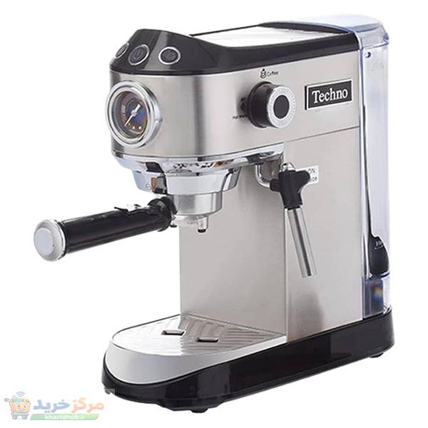 اسپرسوساز خانگی 1000 میلی‌لیتری تکنو مدل te-820، مناسب تهیه اسپرسو، کاپوچینو و کافه لاته، موکا و امریکانو، دارای 1 عدد نازل قهوه، سینی چکه گیر