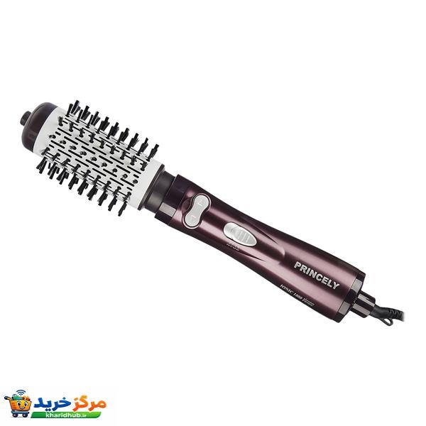 سشوار برس‌دار چرخشی 1000 وات پرینسلی مدل PR306AT، موتور DC، وزن 500 گرم، المنت سرامیک، دارای سری برس‌دار گرد باریک، سری برس‌دار گرد پهن با ویژگی فرکنندگی، صاف‌کنندگی، حجم‌دهندگی، با قابلیت باد سرد، فناوری تولید یون