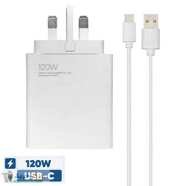 شارژر دیواری 120 وات شیائومی مدل MDY-13-EF به همراه کابل تبدیل USB-C
