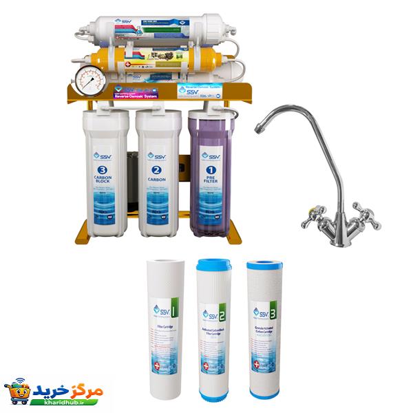 دستگاه تصفیه کننده آب اس اس وی مدل MaxGold 2W X1150 به همراه دستگاه تصفیه آب و فیلتر تصفیه آب بسته 3 عددی