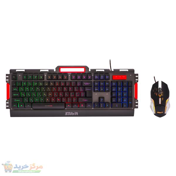 کیبورد گیمینک سابیت مدل GMK-5010 همراه با موس، Full-size، نورپردازی RGB