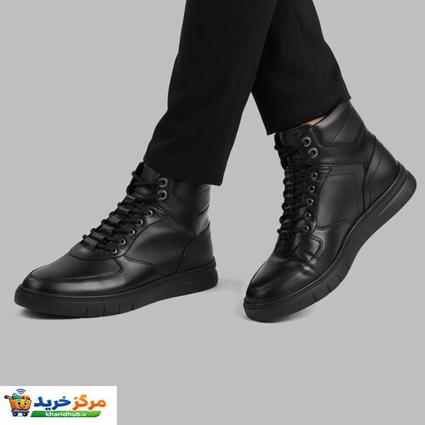 نیم بوت مردانه چرم مشهد مدل J6304-001