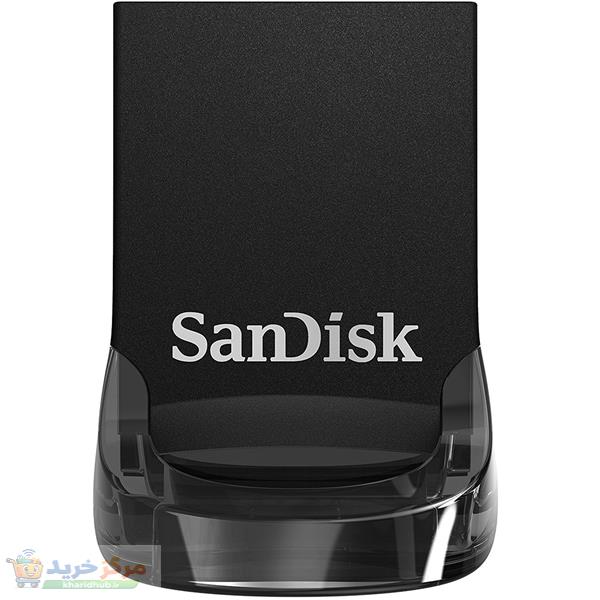 فلش مموری 64GB سن دیسک Ultra Fit با رابط USB 3.1، سرعت خواندن تا 130MB/s، اندازه بسیار کوچک و گیره اتصال بند آویز