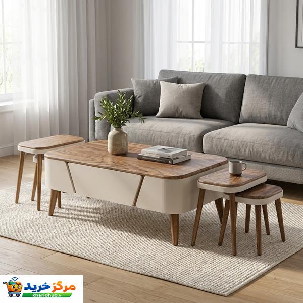 میز پذیرایی میز مارکت مدل A610 مجموعه 4 عددی