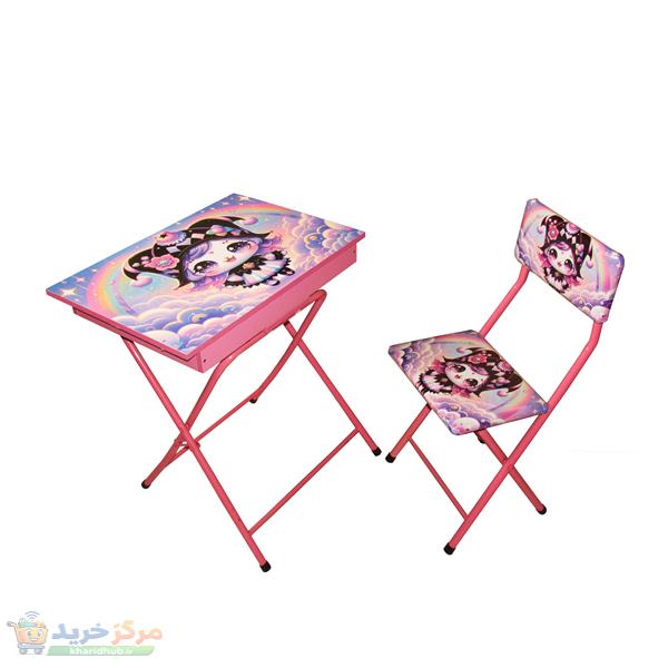 ست میز تحریر و صندلی میزیمو مدل کرومی کد 65