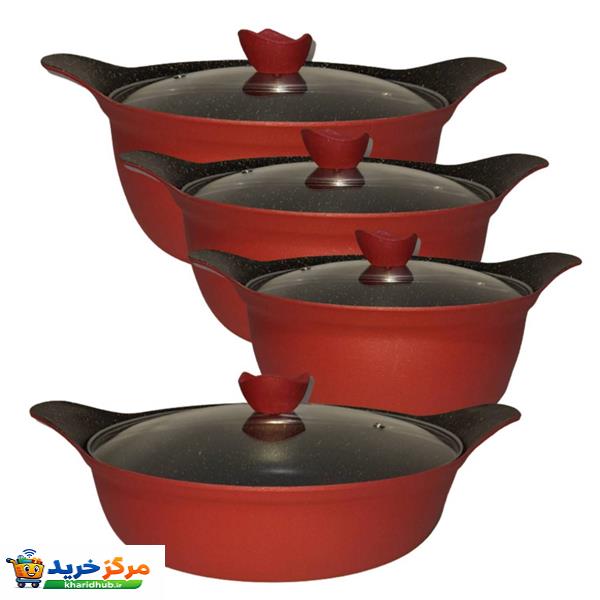 سرویس قابلمه گرانیتی 8 پارچه پارتینگ مدل p120