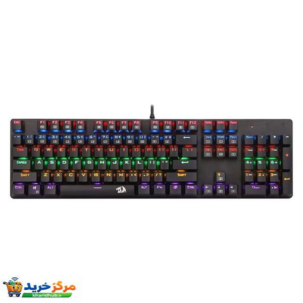 کیبورد گیمینگ ردراگون مدل K208، سوییچ مکانیکال آبی، Full-Size، نورپردازی RGB
