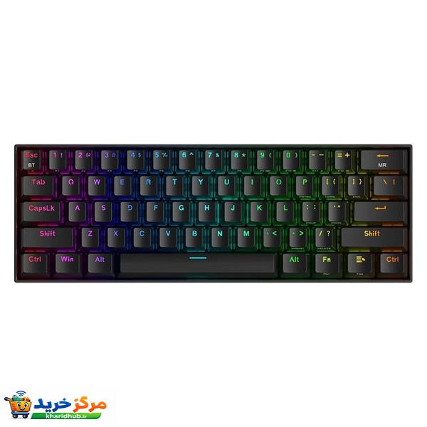 کیبورد گیمینگ ردراگون مدل DRACONIC K530 PRO، سوییچ مکانیکال قهوه‌ای، Tenkeyless، نورپردازی RGB